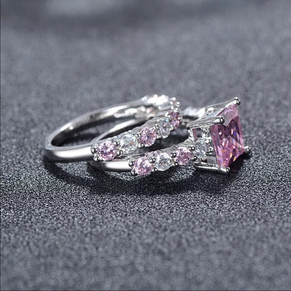 New Women’s 925 Silver Sapphire Lady Set Ring - Picture 4 of 5